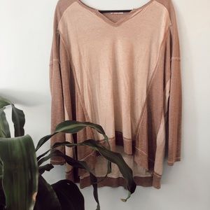 Light purple and cream long-sleeve shirt